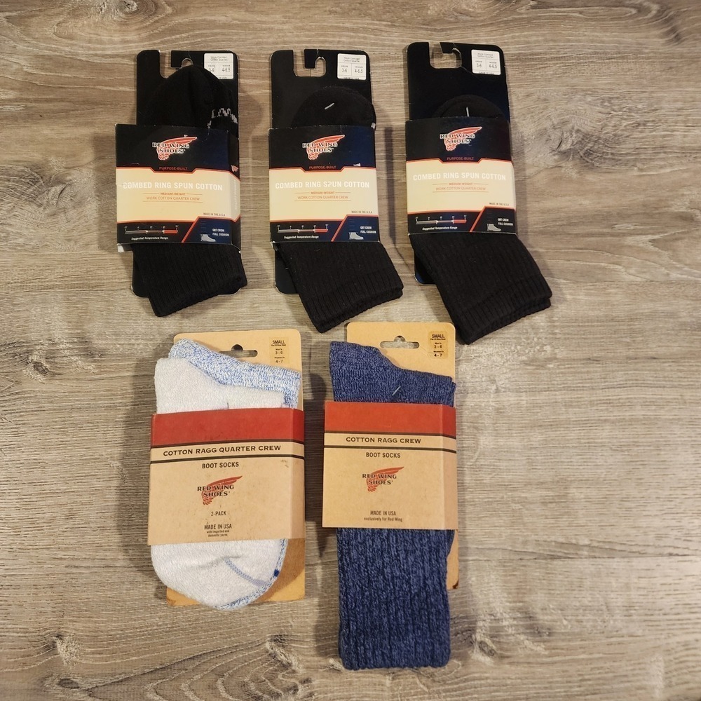 Red Wing Lot Of 5 Various Socks Men's 3-6 Women's 4-7
